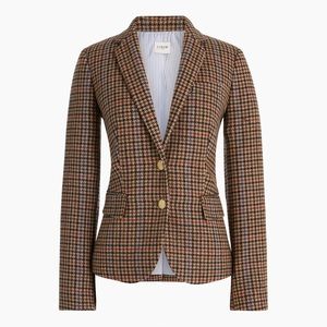 Wool-blend Schoolboy Blazer in Houndstooth Size 4
